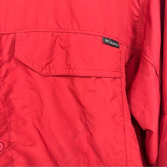 Columbia Men's Size XL Omni Shade Red Long Sleeve Lightweight Button Down Shirt - Picture 4 of 14